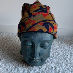Super Cool beanie - warm - lined - gold/blue/red/taupe